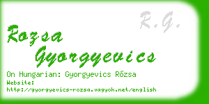 rozsa gyorgyevics business card